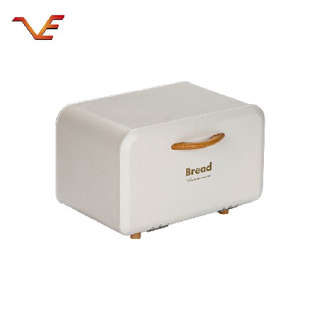 The manufacturer directly supplies simple, elegant and beautiful white bread boxes for household storage, storage and storage. Wooden hand held bread boxes