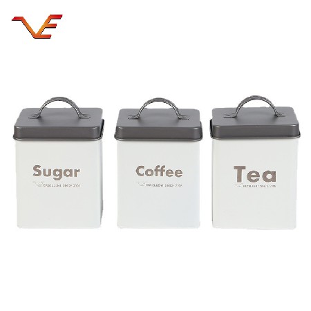 Customized storage tank Home storage tank Iron art tea tank Kitchen condiment storage tank supports OEM customization