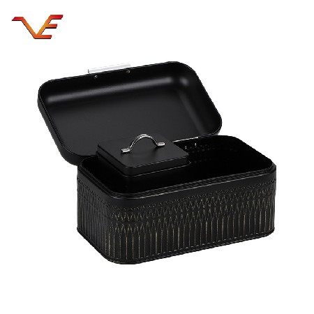Black household finishing storage can set striped storage can sealing can bread box support customization