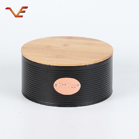 Ma Tiekou tin can European wooden cover storage tank kitchen storage tank set seasoning tank