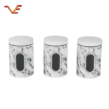 European style galvanized sheet iron windowed round tank kitchen storage tank home finishing storage tank manufacturer wholesale