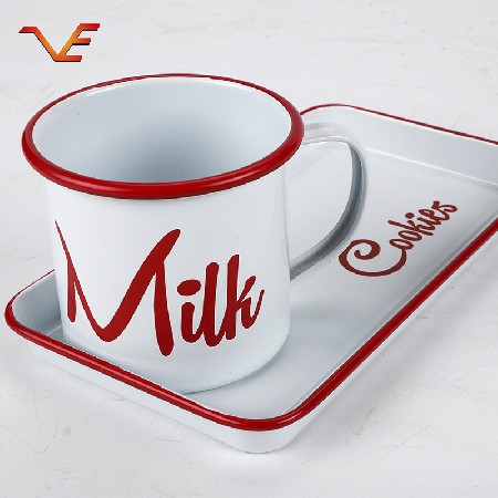 Direct selling daily household water cup Iron galvanized water cup gift souvenir cup set can be printed LOGO