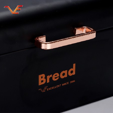 Fashionable black simple suit combination sealed storage tank household storage storage tank with flat iron handle