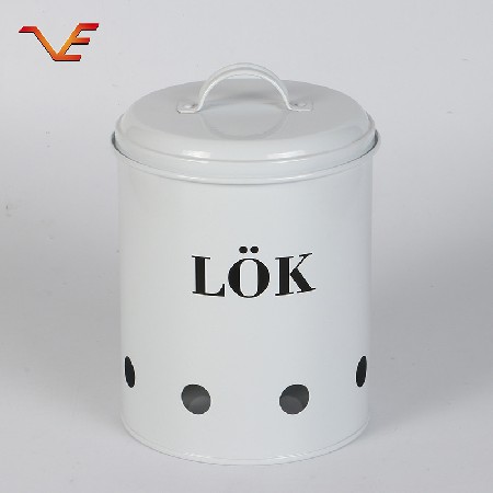 Galvanized iron potato can Kitchen storage tank Household storage tank Sorting storage support overprint logo