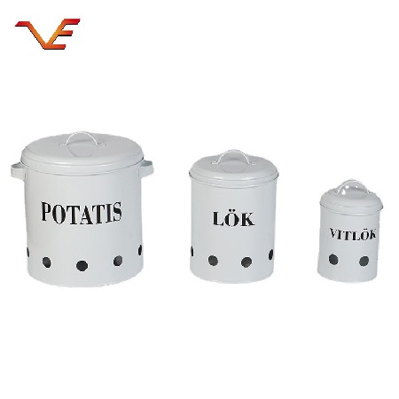 Galvanized iron potato can Kitchen storage tank Household storage tank Sorting storage support overprint logo