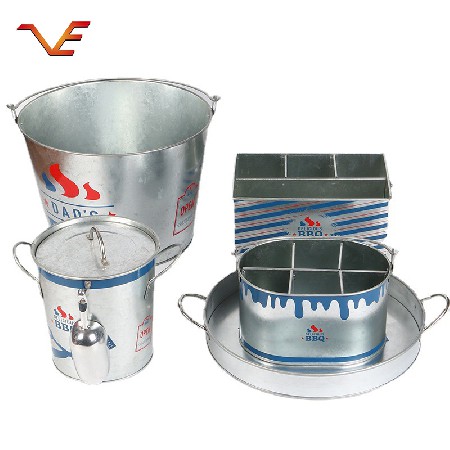 Iron bucket ktv ice bucket ice lattice beer bucket galvanized iron bucket manufacturer wholesale multiple styles can add logo