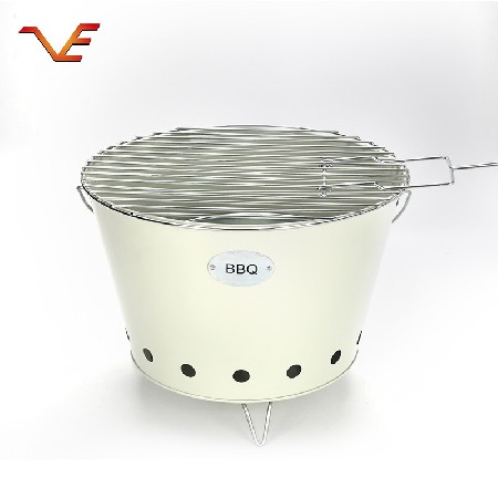 Outdoor large round BBQ bucket wholesale portable BBQ charcoal oven outdoor camping BBQ oven
