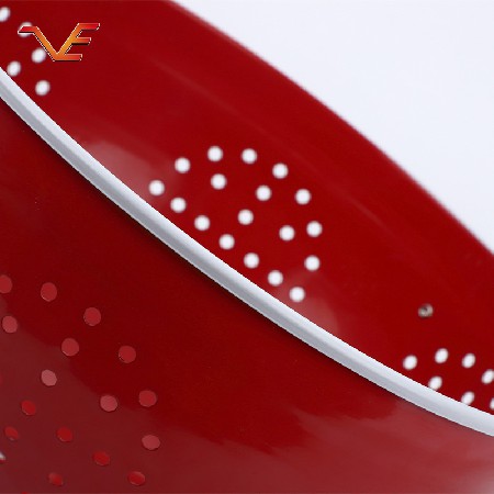 Portable red stainless steel fruit plate for household kitchen Large, medium and small capacity fruit cake placement
