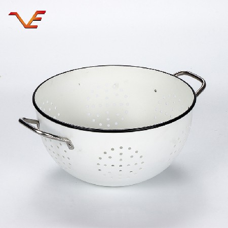 Stainless steel hand held hollow fashionable simple fruit plate white generous fruit plate household snack plate