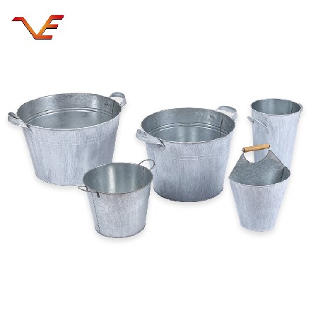 Iron large capacity five piece bucket multi-function household portable iron bucket wholesale
